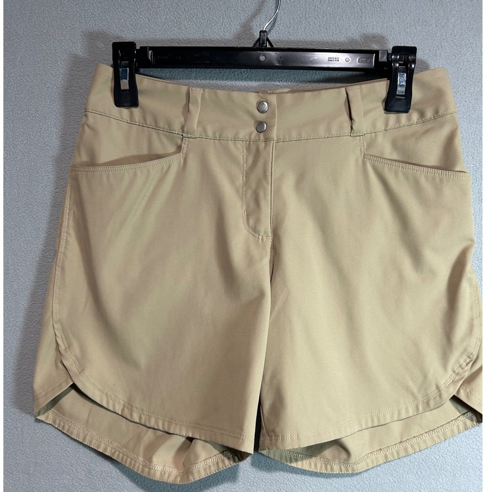 Adidas Golf Shorts Women 2 Khaki Performance Curved Hem Activewear Hiking